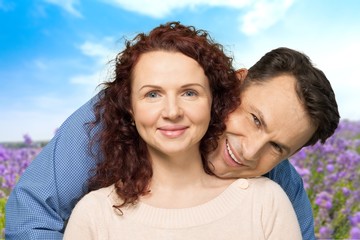 Fototapeta premium Para, uśmiechnięta, wesoła.