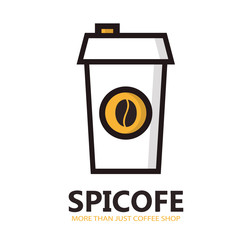 Disposable coffee cup icon 