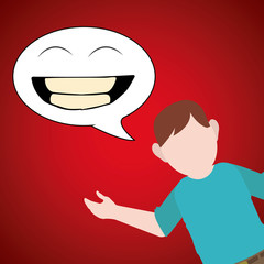 happiness concept over color background