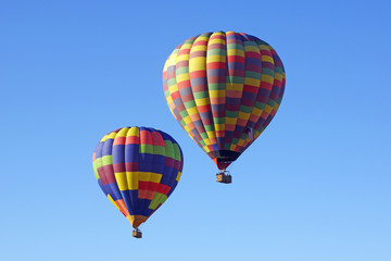 Naklejka premium Hot Air Balloons floating over Temecula,California wine country