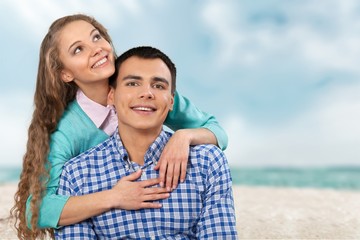 Fototapeta premium Couple, Cheerful, Happiness.