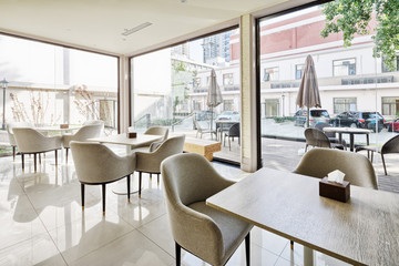 modern coffee bar interior