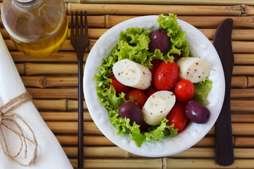 Fresh salad of heart of palm (palmito)