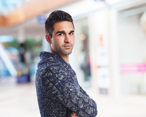 relaxed man on white