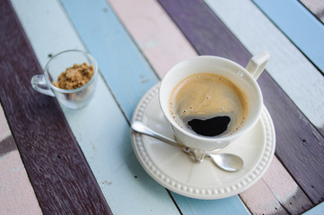 coffee on table wood