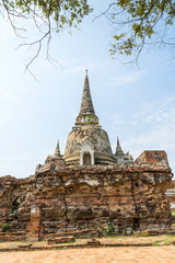 Fototapeta premium Historic destroyed temple in World Heritage city, Ayuddhaya