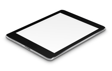 Realistic tablet computer with blank screen. - obrazy, fototapety, plakaty