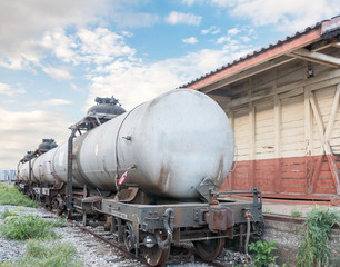 Fototapeta na wymiar train oil container