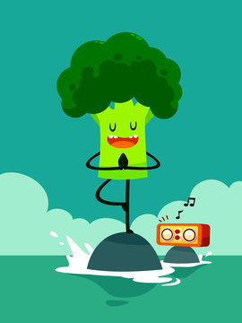broccoli do yoga tree pose