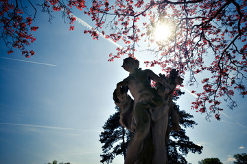 Statue in the park at sunny day