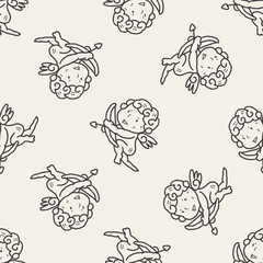 cupid doodle seamless pattern background