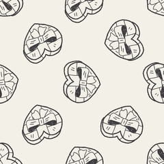 love gift doodle seamless pattern background