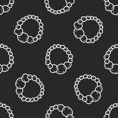 necklace doodle seamless pattern background
