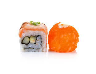 Sushi isolated on white background