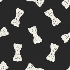 bow tie doodle seamless pattern background