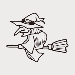 Fototapeta premium witch doodle