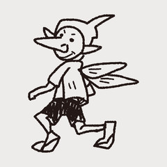 Fototapeta premium elf doodle