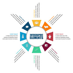 Vector circle infographic. Template for diagram
