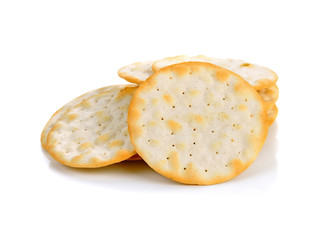 Cracker isolated on over white background