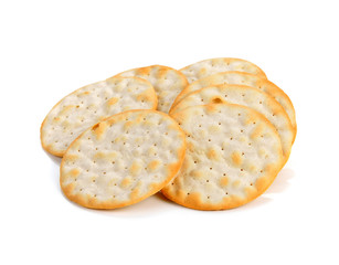 Cracker isolated on over white background