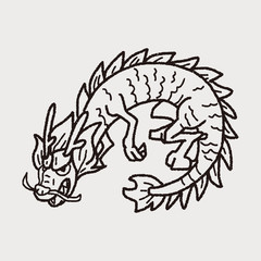 Chinese dragon doodle