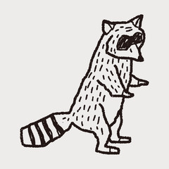 raccoon doodle