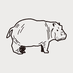 hippo doodle