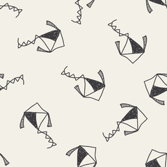 Kite doodle seamless pattern background - 84363045