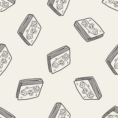 abc book doodle seamless pattern background