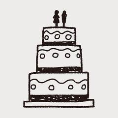 wedding cake doodle