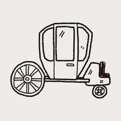 Naklejka premium carriage doodle