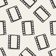Doodle Film seamless pattern background