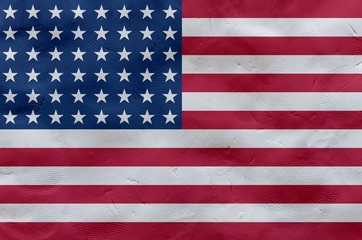 Naklejka premium American plasticine flag of United States of America