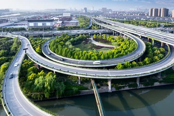 Foto op Aluminium traffic on elevated expressway © zhu difeng