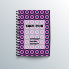 Notepad template with abstract background. 