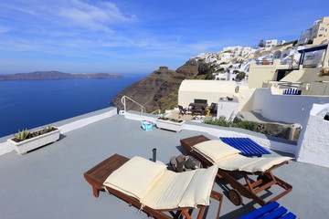 Relax on the island of Santorini, Greece