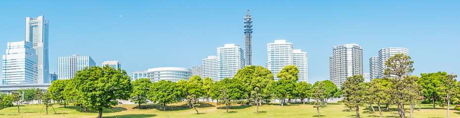 Obraz na płótnie Canvas Yokohama Minato-Mirai 21 buildings in Yokohama, Japan.