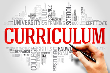 CURRICULUM word cloud, education business concept