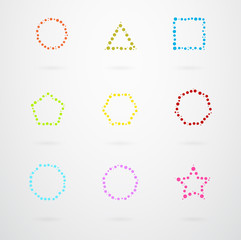 Basic Geometric Shapes Vector Icon Set
