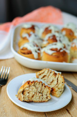 Homemade pastry with cinnamon for breakfast