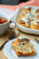 Homemade pastry with cinnamon for breakfast