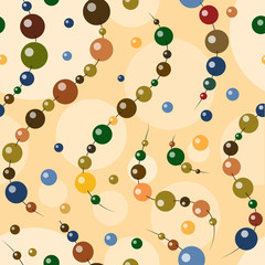 Bead chains vector seamless pattern.
