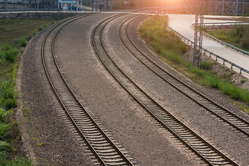 Fototapeta na wymiar Rail Road Tracks