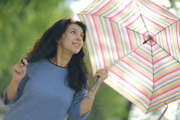 girl with an umbrella weather