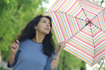 girl with an umbrella weather