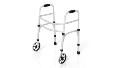 Rolling walker isolated on white background