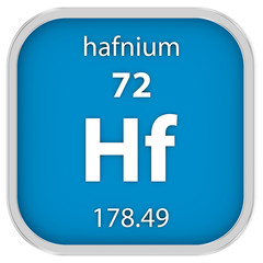 Hafnium material sign