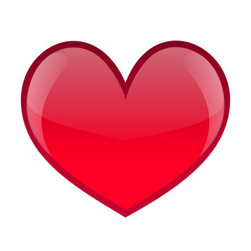 Red glossy heart icon
