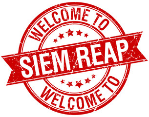 welcome to Siem Reap red round ribbon stamp