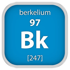 Berkelium material sign